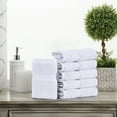 thumbnail image 2 of Superior Egyptian Cotton Heavyweight Face Towel Set of 6, White, 2 of 6