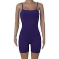 thumbnail image 5 of Clearance! Borniu Jumpsuits for Women, Round Neck Shoulder Sling Jumpsuit Solid Color Jumpsuit Shorts Tight Jumpsuit Overalls Women, Rompers for Women, Onesie for Women Clearance, 5 of 6