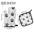 thumbnail image 2 of Yayeee Oven Mitts and Pot Holder Set of 2 Heat Resistant Kitchen Gloves Baking Hot Pad, Black Cat Paw, 2 of 5