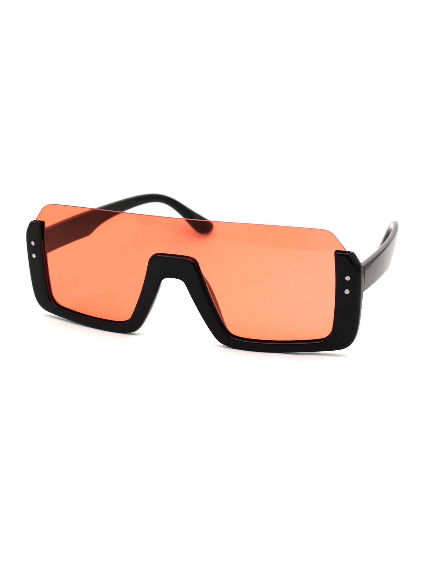 SA106 - Mens Upside Down Half Rim Plastic Rectangular Shield Sunglasses ...