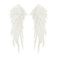 thumbnail image 4 of jifeng 2 Pièces Ange Ailes Appliques DIY Appliques Brodées pour Robe Robe Manteau Blanc, 4 of 9