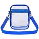 thumbnail image 3 of Bolso bandolera de PVC transparente, homologado para estadios, para hombre y mujer | Bolso bandolera de viaje pequeño transparente con bolsillo frontal de gran capacidad y correa ajustable | Bolsa, 3 of 3