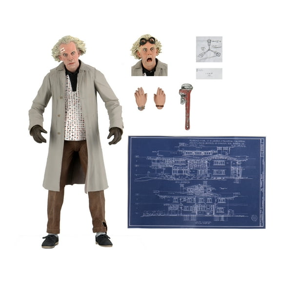Back to the Future (1985)7" Ultimate Doc Brown Action Figure, by NECA