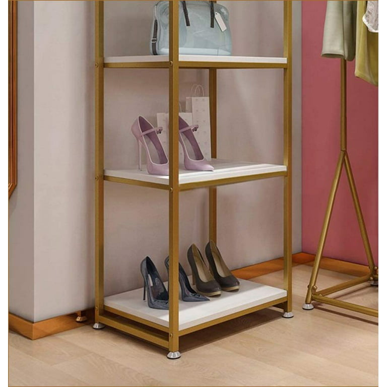 Shoe rack display rack shop multi layer creative shoe store display rack  clothing store wall hanging gold bag shelf
