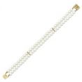 thumbnail image 2 of FB Jewels 14K Yellow Gold 5-6mm White Near Round FW Cultured Pearl 2-strand Bracelet, 2 of 3