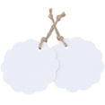 thumbnail image 4 of 100Pcs White Kraft Scalloped Paper Gift Tags with Natural Jute Twine String for Arts Crafts Packaging, 4 of 6