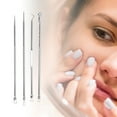 thumbnail image 4 of Unique Bargains Convenient Heart Pimple Extractor Kit 1 Set Silver Tone, 4 of 6