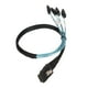 thumbnail image 2 of Cable Mini SAS a 4 SATA de 7 pines, 12 Gbps, contactor chapado en oro y cobre estañado, cable SFF 8087 a 4 SATA para chasis de escritorio, 1 metro/3,3 pies, 2 of 12