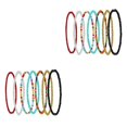 thumbnail image 4 of Sonducket 7 Pieces Boho Handmade Beads Anklets Jewelry Style Multilayered Bohemian Hand Elastic Beaded Bracelets Foot Chain No.1 2piezas, 4 of 6