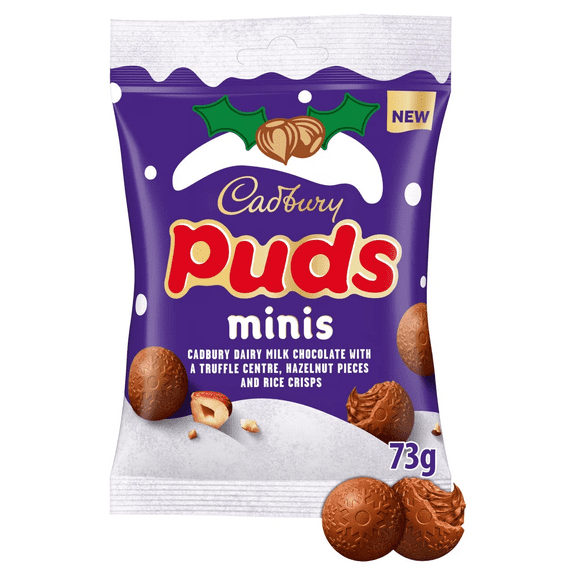 Cadbury Dairy Milk Christmas Mini Puds 73g, Christmas Chocolate