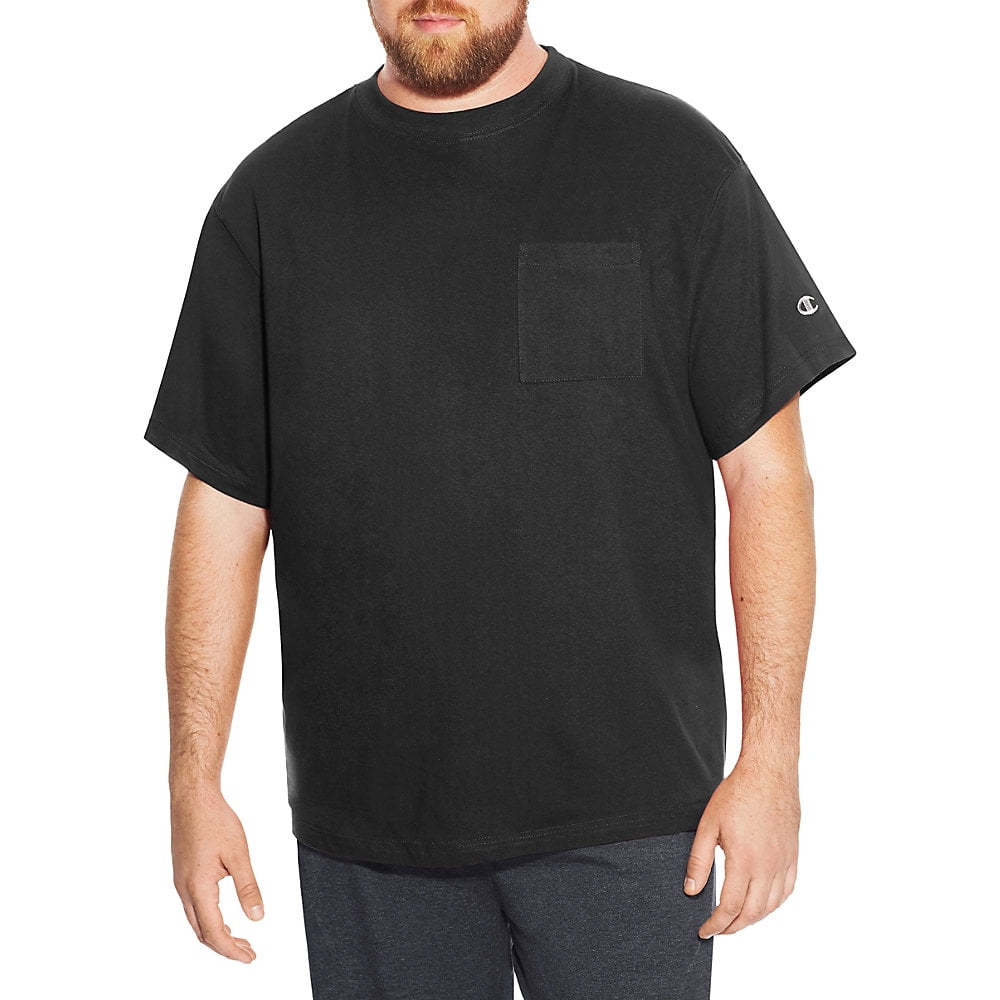 Champion - Champion Men's Big & Tall Classic Cotton Jersey Pocket T ...