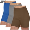 thumbnail image 1 of Leggings de yoga de moda para mujer, 3 piezas, para fitness, correr, gimnasio, para mujer, sólidos, deportivos, activos, pantalones de poliéster para mujer., 1 of 2