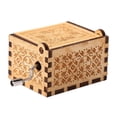 thumbnail image 3 of 3pcs Antique Wooden Decorative Engraved Hand Cranked Music Box, 3 of 6
