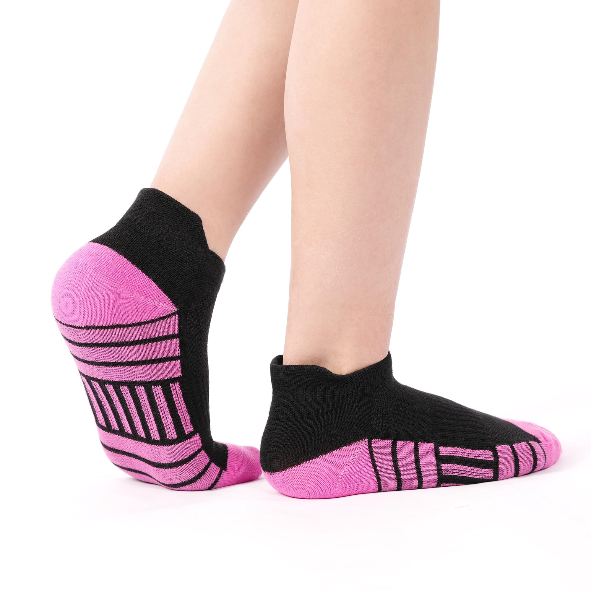 Kids Boys Socks, 12 Pairs Ankle Athletic Low Cut Half Cushion Socks for Boys Girls Toddler 1-14 Years