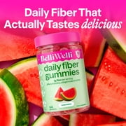 BelliWelli Daily Fiber Gummy Supplement with Probiotics, and Collagen - Watermelon 64 Count