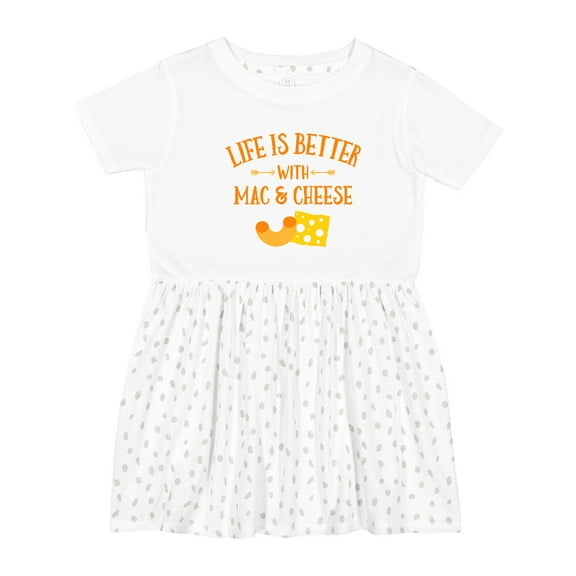 Inktastic Life's Better Mac & Cheese Girls Toddler Dress