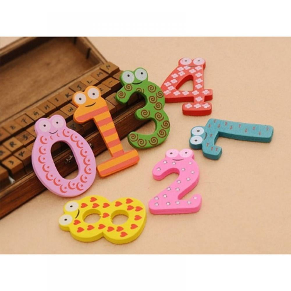 Kids Wooden Number Line Fridge Magnet Learning Teaching Toy Education Baby 