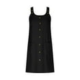 thumbnail image 3 of Diufon Women's Casual Dresses Scoop Neck Sleeveless Dress Solid Color Button Down Dress with Pockets, 3 of 5