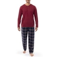 thumbnail image 1 of Pijama IZOD Jersey Henley y Pantalón de Franela Rojo Talle L, 1 of 6