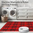thumbnail image 5 of ODIKA 5'x7' Machine Washable Non-Slip Area Rug, Classic Tartan Plaid Design with Vibrant Holiday Spirit and Crisp Lines High Traffic Rug with Pad, Red, 610588, 5 of 8