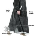Bedsure Wearable Blanket Hoodie, Long Sherpa Hoodie Blanket with Giant Pocket, Warm&cozy
