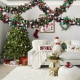 thumbnail image 6 of Ayieyill 33ft Tinsel Garland Hanging Christmas Tree Garland for Christmas Tree Decorations Indoor, Red Green Snowflake, 6 of 7