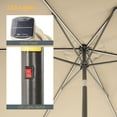 thumbnail image 5 of ACEGOSES LED Outdoor Patio 6x9ft Deck Solar Light Market Umbrella, Outside Table Umbrellas With Polyester canopy,Sand, 5 of 7