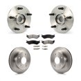 thumbnail image 1 of Transit Auto Front Hub Bearing Assembly Disc Brake Rotors and Ceramic Pads Kit for Car 2000-2001 Dodge Ram 1500 4WD with 2-Wheel ABS KBB-100801, 1 of 11
