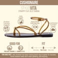 thumbnail image 2 of Cushionaire Vita Jelly Sandals for Women, Casual Lightweight Womens Strappy Sandals with Adjustable Buckle Strap and Gold Hardware Accent, 2 of 16