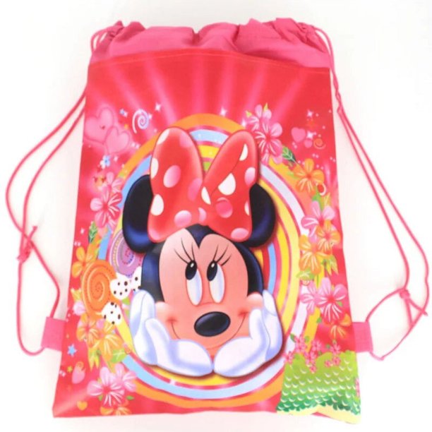 Minnie Mouse de Disney para fiesta de niños, decoración de sombrero de cumpleaños, vajilla desechable, platos y vasos de papel, mantel, Baby Shower para niña