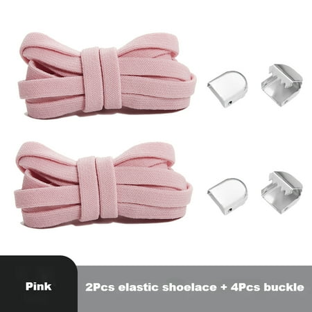 

No tie Shoelaces for Shoes 8MM Flat Elastic laces Sneakers Kids Adult Quick Shoelace without ties Shoe Accessories Pink