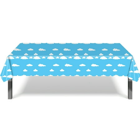 

NUOLUX Disposable Tablecloth Cloud Pattern Birthday Party Decorative Table Cover