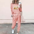 thumbnail image 2 of PuLe Long Sleeve Tops for Women Womens 2 Piece Tracksuit Fall Outfits 2024 Crew Neck Long Sleeve Sweatshirts & Sweatpants Lounge Sets Sweatsuits, 2 of 4