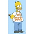 thumbnail image 2 of Men's The Simpsons Homer #1 Dad Paint  Graphic Tee Light Blue Medium, 2 of 4