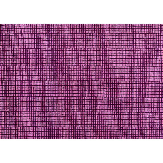 Ahgly Company Indoor Rectangle Abstract Pink Modern Area Rugs, 7' x 10'