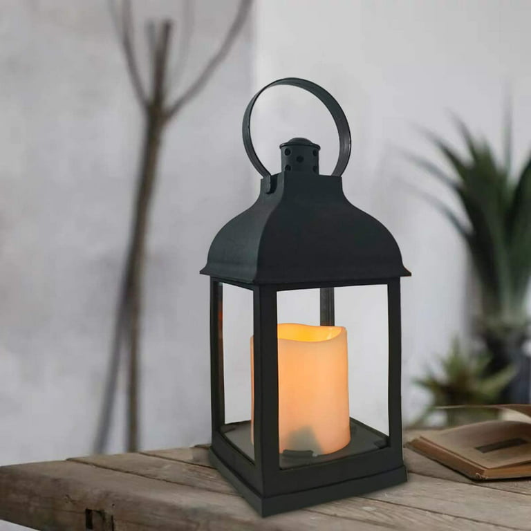 Retro Hanging Candle Holder Lantern 10 Inch (H) Metal Indoor Outdoor Home  Decor