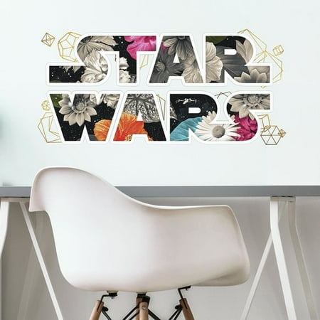 - Star Wars Floral Logo Peel And Stick Wall Decals With Foil