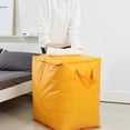 thumbnail image 6 of XXL Orange Cotton Quilt Storage Bag, Non-Woven Large Capacity Storage Organizer for Bedroom, Dormitory, Moving and Travel, Clothes, Blankets, Quilts, Toy Organizer, Foldable Storage Bag, 6 of 6