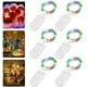 thumbnail image 1 of Paquete de 6 luces de hadas LED con batería, 2M 20 luces de hadas de alambre de cobre LED con pilas IP66 Luz de hadas resistente al agua para fiestas, Navidad, bodas, decoración de iluminación, color Adepaton LKX-2024, 1 of 7