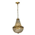 thumbnail image 2 of 4-Light Vintage And Glam Crystal Basket Chandelier in Antique Gold, 2 of 8