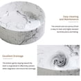 thumbnail image 6 of TICOZE Round 15 Inch Black White Marble Vessel Sink, Above Counter Bathroom Sink Vanity Sink, Porcelain Ceramic Sink with Faucet and Drain Included, 6 of 6