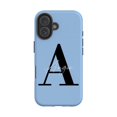 thumbnail image 1 of Personalised Baby Blue Name Initial iPhone 16 Case,iPhone 15, 1 of 4