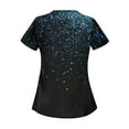 thumbnail image 3 of Women'S Scrub Tops Nurse Uniform, Colourful Floral Print Medical Uniforms Loose Fit Shirts For Nurses Printed Women Vintage Scrubs Dress Dresses Summer 2025 Womens Casual Blue, 3 of 3