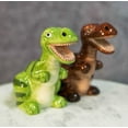 thumbnail image 1 of Ceramic Green And Brown T Rex Jurassic Dinosaurs Salt And Pepper Shakers Set, 1 of 7