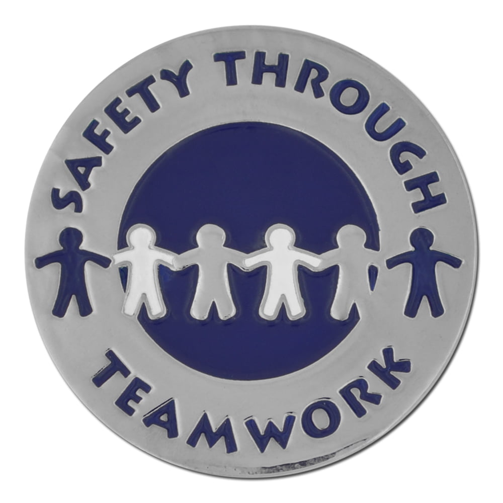 Safety and Teamwork Enamel Lapel Pin