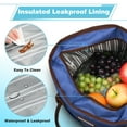 thumbnail image 4 of Tirrinia Large Insulated Lunch Tote Bag for Women,Waterproof Oxford Cloth Leakproof Cooler Bag,Shopping Food Grocery Bags for Work Beach, Navy Diamond, 4 of 8
