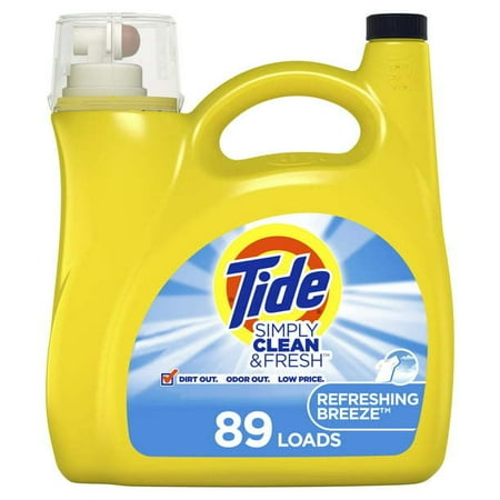 Tide Simply Refreshing Breeze Liquid Laundry Detergent' 89 Loads 128 fl oz