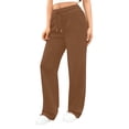 thumbnail image 6 of Nestiefly Wide Leg Sweatpants Women Low Rise Baggy Sweatpants Y2K Drawstring Cotton Lounge Pants Womens Fall Winter Fashion 2026 Coffee L, 6 of 7