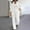 White, variant on Womens Outfit Sets Sevevn Two Piece Sets for Women Summer Outfits 2025 Dressy Casual Long Sleeve Button Down Shirt Wide Leg Pants Lounge Set