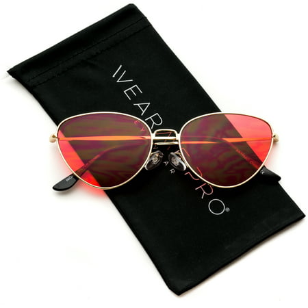 Full Metal Frame Tinted Colored Lens Sunglasses for Women